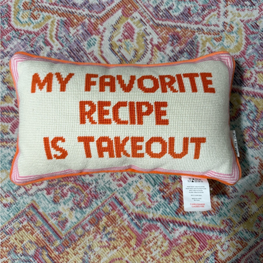 My favorite recipe is takeout pillow